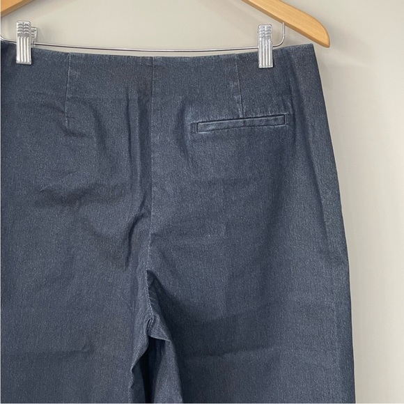 Lafayette 148 Morton Women's denim dark blue Wide-Leg Pants culotte size 14 - Picture 8 of 8